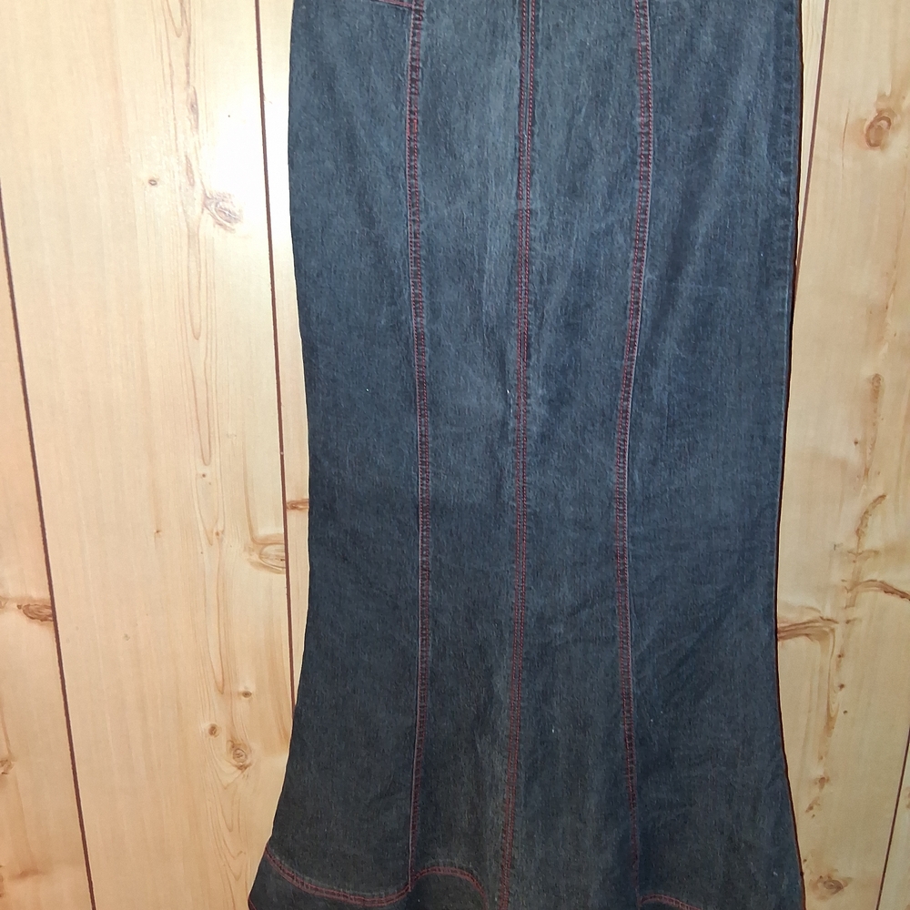 Bisou Bisou Dark Denim Maxi Skirt